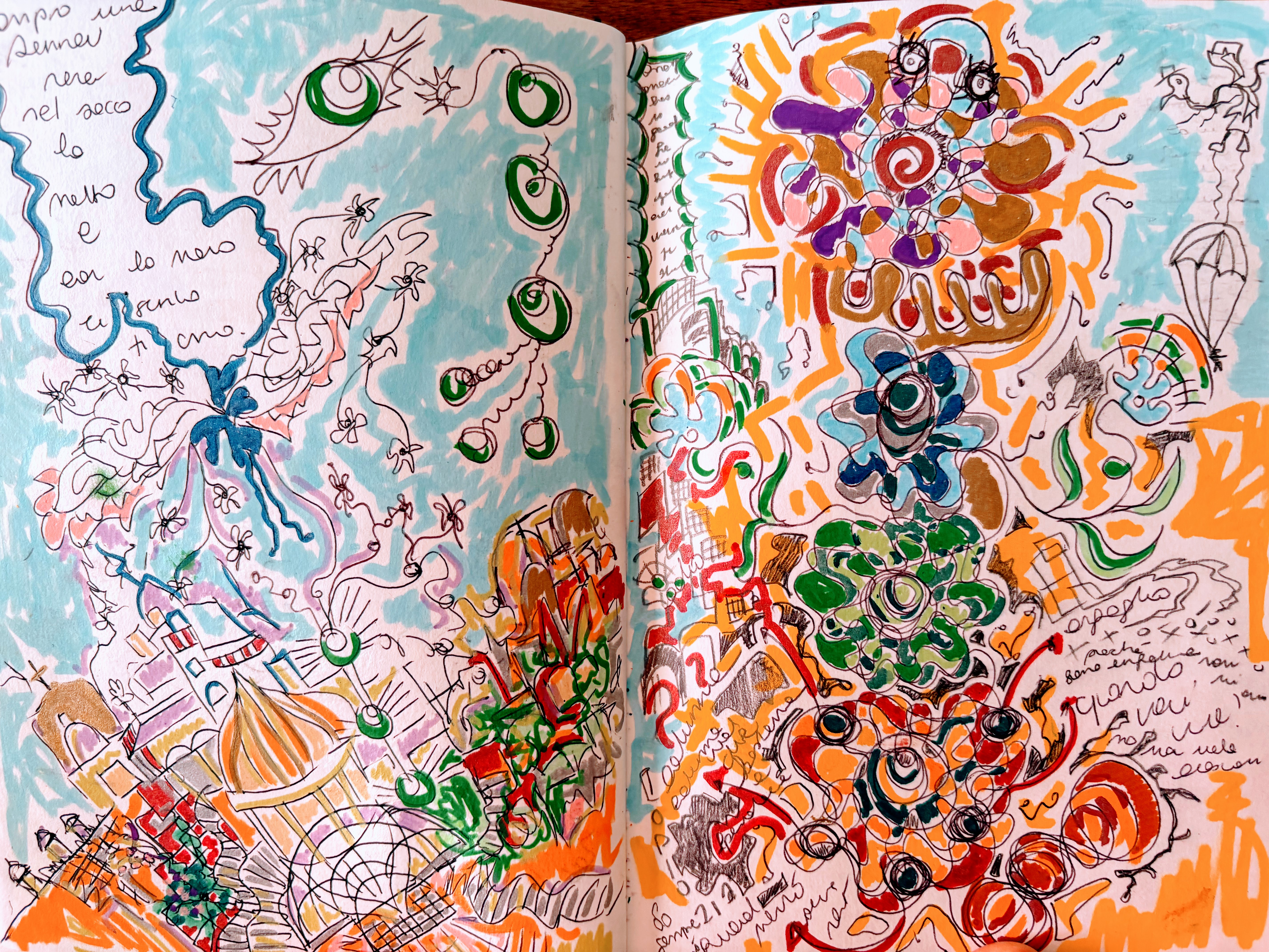 Positano — energy doodle by Giovanna Ferrari